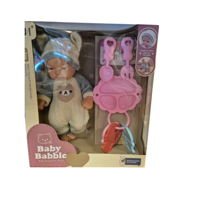 Lėlė kūdikis su priedais – „Baby Babble“ rinkinys