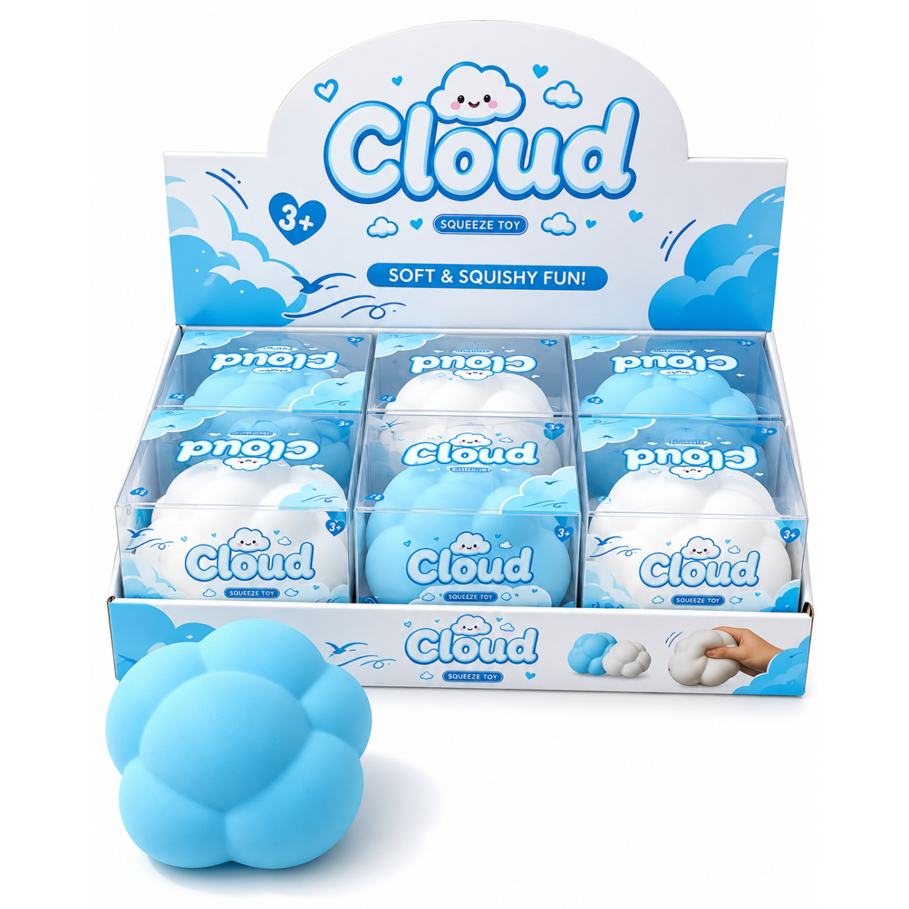 Antistresinis žaislas „Cloud“ – debesėlis, 3+ Antistresinis žaislas „Cloud“ – debesėlis, 3+