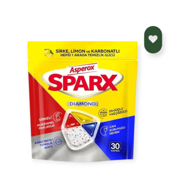Asperox Sparx Diamond indaplovių tabletės su actu, citrina ir soda – 30 kapsulių