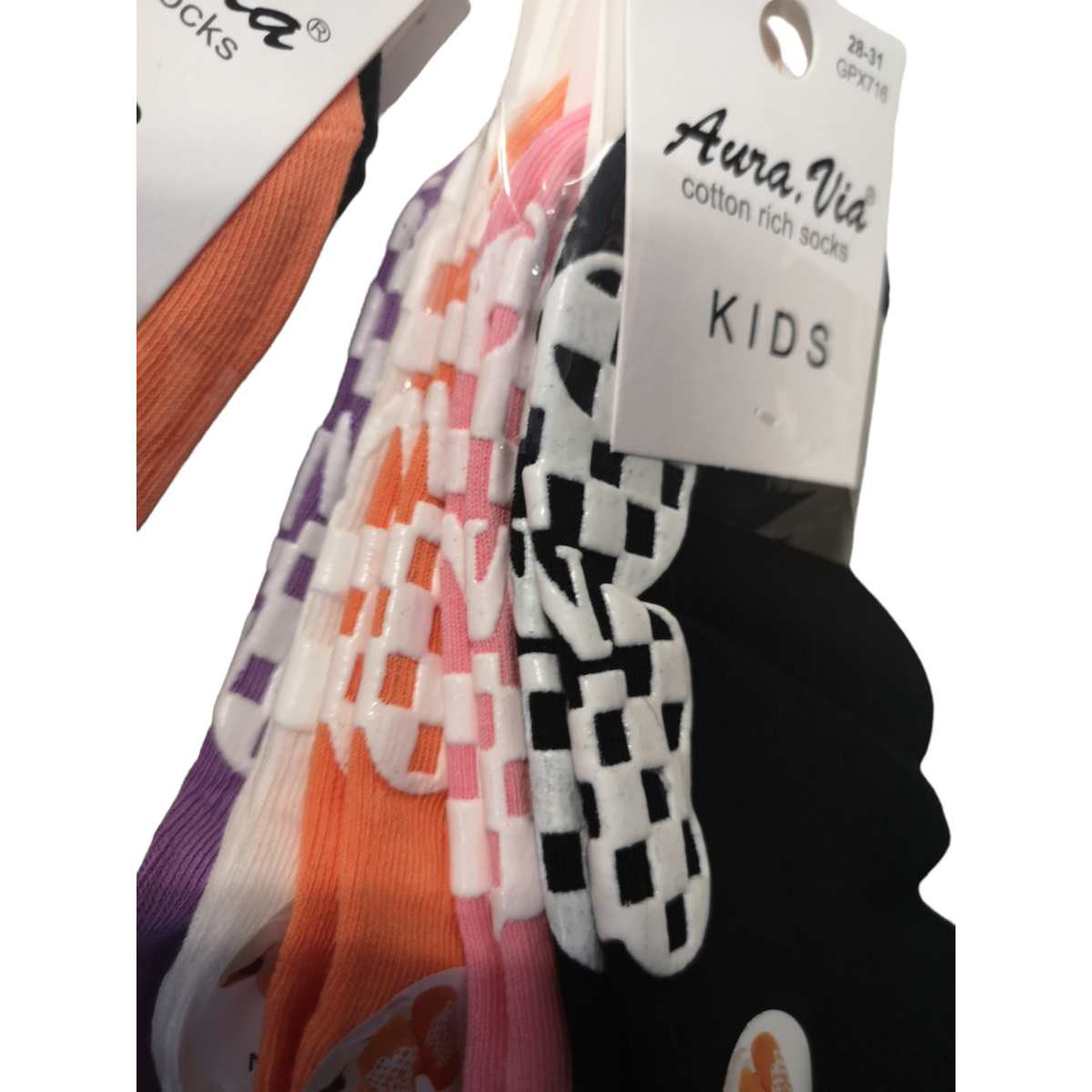 Aura.Via KIDS vaikiškos kojinės neslystančiu padu – 3 porų rinkinys 2