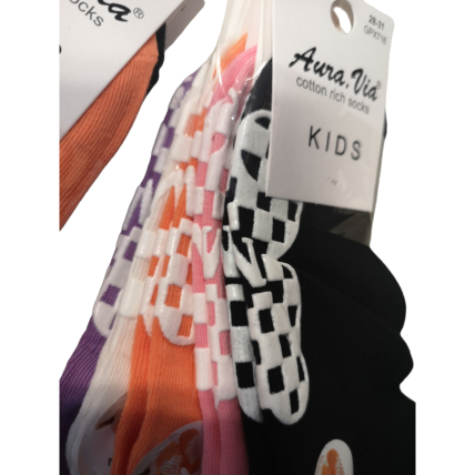 Aura.Via KIDS vaikiškos kojinės neslystančiu padu – 3 porų rinkinys 2