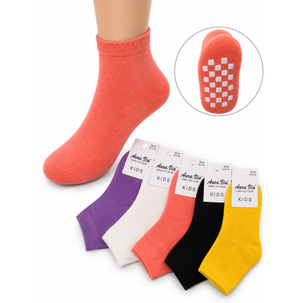 Aura.Via KIDS vaikiškos kojinės neslystančiu padu – 3 porų rinkinys