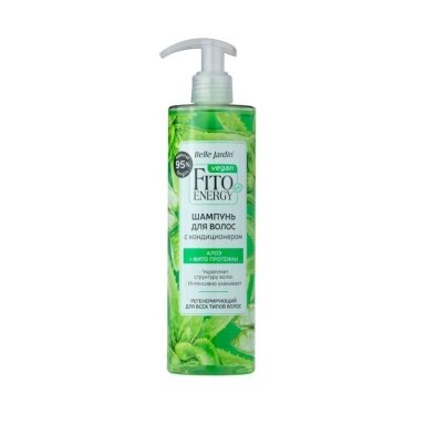 BELLE JARDIN Fito Energy šampūnas su kondicionieriumi Alavijas ir proteinai, 400 ml