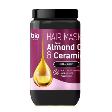 BIO NATURELL plaukų kaukė su migdolų aliejumi ir keramidais, 946 ml
