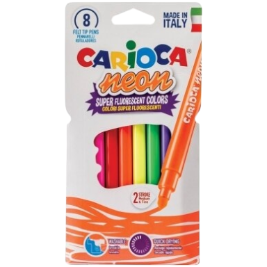 Carioca Neon flomasteriai 8 spalvų