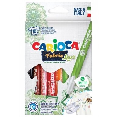 Carioca flamasteriai piešti ant audinio