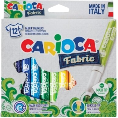 Carioca flamasteriai piešti ant audinio