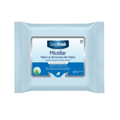 DEEP FRESH drėgnos micelinės makiažo šalinimo servetėlės, 25 vnt
