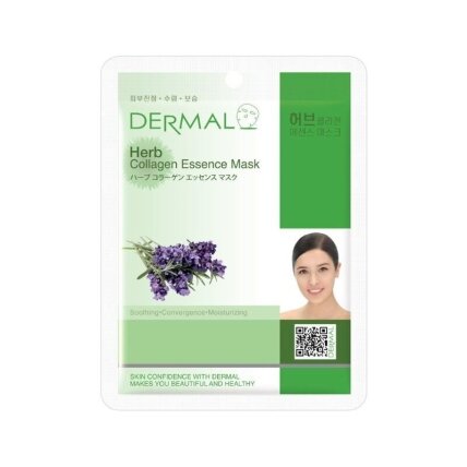 DERMAL lakštinė veido kaukė su kolagenu ir ženšeniu, 23 g DERMAL lakštinė veido kaukė su kolagenu ir ženšeniu, 23 g