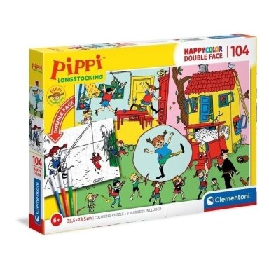 Dvipusė clementoni dėlionė Pepė ilgakojinė