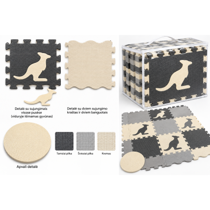 EVA dėlionės kilimėlis vaikams – 25 dalių rinkinys, 30 × 30 cm EVA dėlionės kilimėlis vaikams – 25 dalių rinkinys, 30 × 30 cm