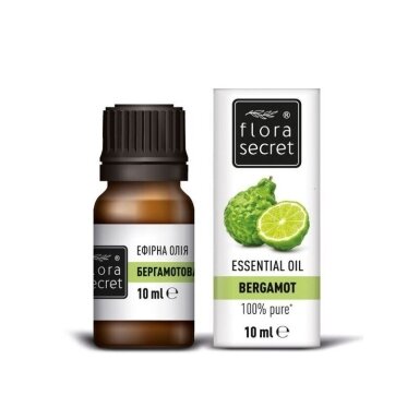 FLORA SECRET bergamočių eterinis aliejus, 10 ml FLORA SECRET bergamočių eterinis aliejus, 10 ml
