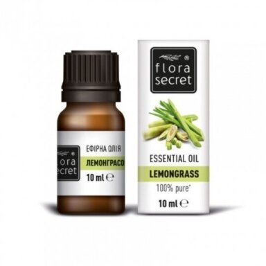 FLORA SECRET citrinžolių eterinis aliejus, 10 ml FLORA SECRET citrinžolių eterinis aliejus, 10 ml