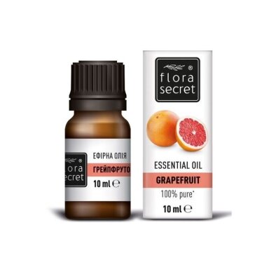 FLORA SECRET greipfrutų eterinis aliejus, 10 ml FLORA SECRET greipfrutų eterinis aliejus, 10 ml