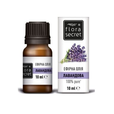 FLORA SECRET levandų eterinis aliejus, 10 ml FLORA SECRET levandų eterinis aliejus, 10 ml