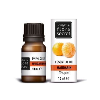 FLORA SECRET mandarinų eterinis aliejus, 10 ml FLORA SECRET mandarinų eterinis aliejus, 10 ml