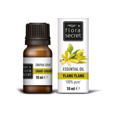 FLORA SECRET ylang-ylang (kvapiųjų kanangų) eterinis aliejus, 10 ml FLORA SECRET ylang-ylang (kvapiųjų kanangų) eterinis aliejus, 10 ml