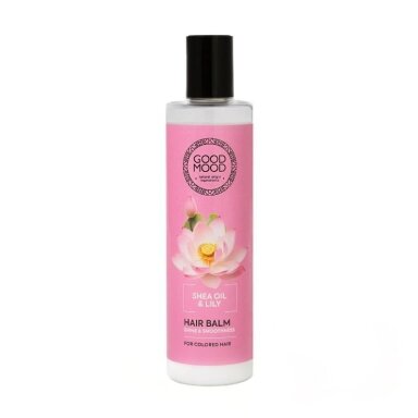 GOOD MOOD plaukų balzamas suteikiantis žvilgesio ir glotnumo Shea Oil & Lily, 280 ml