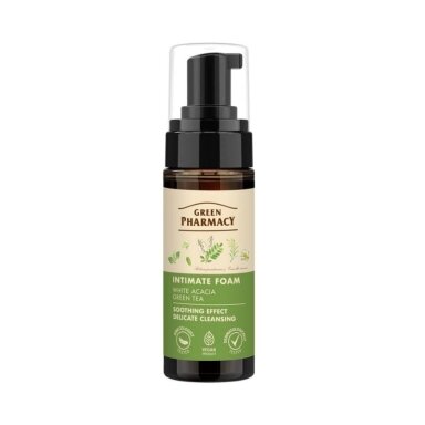 GREEN PHARMACY intymios higienos putos Baltoji akacija ir žalioji arbata, 150 ml