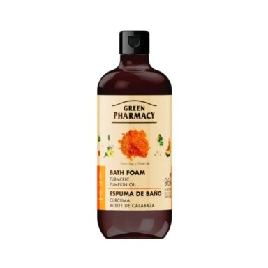 GREEN PHARMACY vonios putos Ciberžolė ir moliūgų aliejus, 500 ml