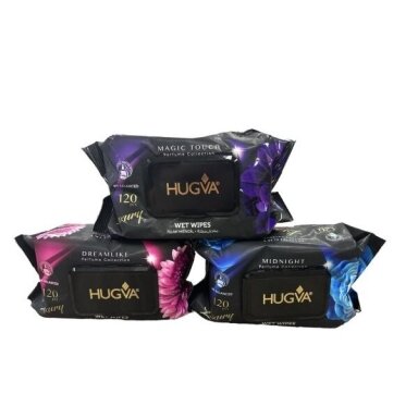 Hugva Luxury Midnight Perfume Collection drėgnos servetėlės – 120 vnt. Hugva Luxury Midnight Perfume Collection drėgnos servetėlės – 120 vnt.