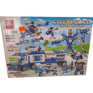 Konstruktorius "City Police: Super Robcop" – 8-in-1 kūrybinis rinkinys (443 detalės)