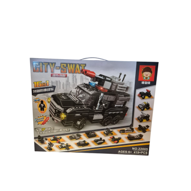 Konstruktorius „City SWAT“ – 419 detalių rinkinys