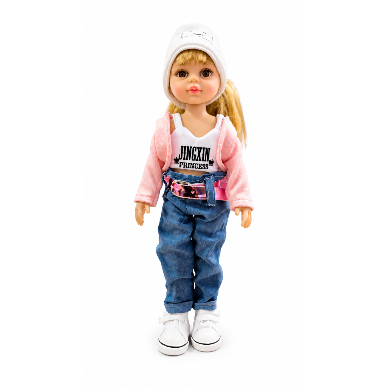 Vinilinė lėlė mergaitė Jingxin Princess su stilingais drabužiais, 35 cm Vinilinė lėlė mergaitė Jingxin Princess su stilingais drabužiais, 35 cm