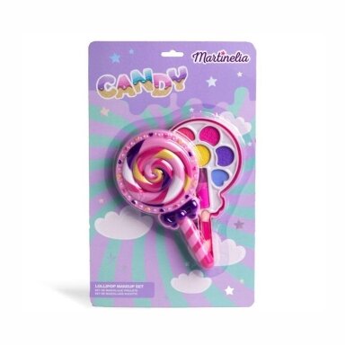 MARTINELIA makiažo paletė Candy Lollipop (7 spalvų šešėliai, aplikatorius, lūpdažis)