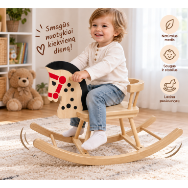 Medinis supamas arkliukas vaikams Medinis supamas arkliukas vaikams