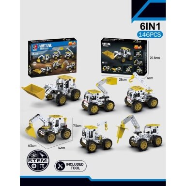 Metalinis konstruktorius Weiya Toys, 146 detalės