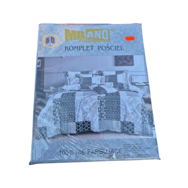 Milano dvigulis satino patalynės komplektas „Juoda ir balta elegancija Milano dvigulis satino patalynės komplektas „Juoda ir balta elegancija