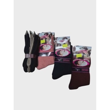 Moteriškų angoros vilnos kojinių rinkinys – 3 poros (mix spalvos) Moteriškų angoros vilnos kojinių rinkinys – 3 poros (mix spalvos)