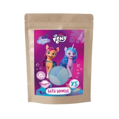 MY LITTLE PONY vonios burbulai mėlynių ir aviečių aromato, 5 vnt x 50 g
