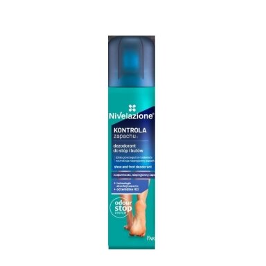 NIVELAZIONE pėdų ir avalynės dezodorantas, naikinantis nemalonius kvapus, 180 ml NIVELAZIONE pėdų ir avalynės dezodorantas, naikinantis nemalonius kvapus, 180 ml