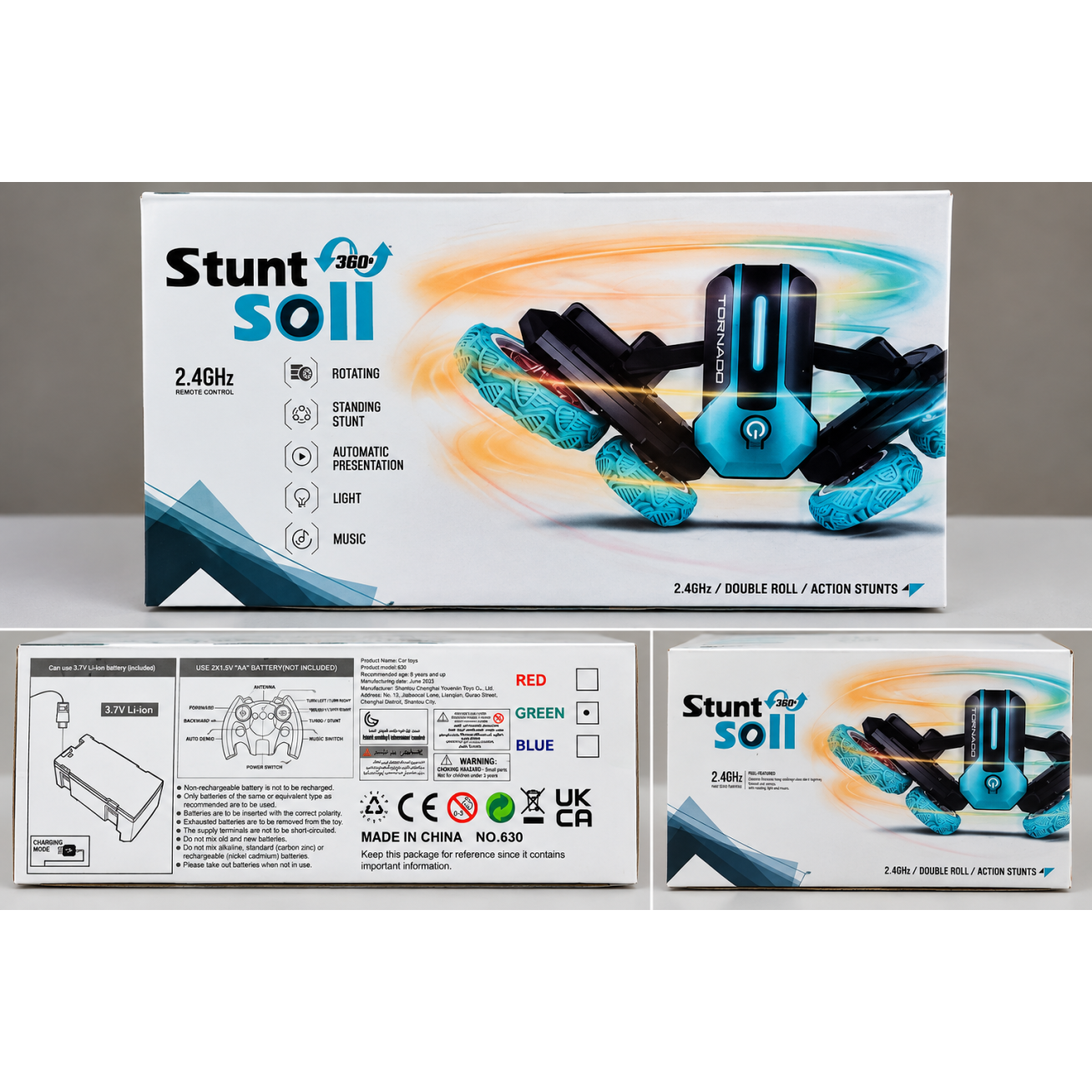Nuotoliniu būdu valdomas triukų automobilis „Stunt 360°“ 2,4 GHz Nuotoliniu būdu valdomas triukų automobilis „Stunt 360°“ 2,4 GHz