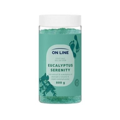 ON LINE druska kojų vonelėms Eucalyptus Serenity, 800 g