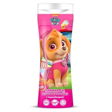 PAW PATROL dušo želė ir šampūnas braškių aromato 2in1, 300 ml PAW PATROL dušo želė ir šampūnas braškių aromato 2in1, 300 ml