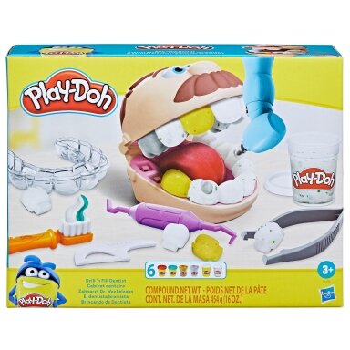 Play-Doh Dantisto rinkinys – kūrybinis plastelino rinkinys Play-Doh Dantisto rinkinys – kūrybinis plastelino rinkinys