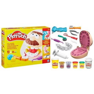 Play-Doh Dantisto rinkinys – kūrybinis plastelino rinkinys Play-Doh Dantisto rinkinys – kūrybinis plastelino rinkinys