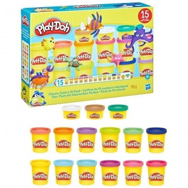 Play-Doh plastilino rinkinys, 15 klasikinių spalvų (765 g) Play-Doh plastilino rinkinys, 15 klasikinių spalvų (765 g)