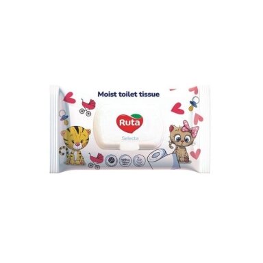 RUTA drėgnas tualetinis popierius Selecta, 40 vnt.