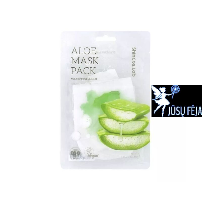 SHINCOS LAB lakštinė veido kaukė su alaviju, 27 ml SHINCOS LAB lakštinė veido kaukė su alaviju, 27 ml