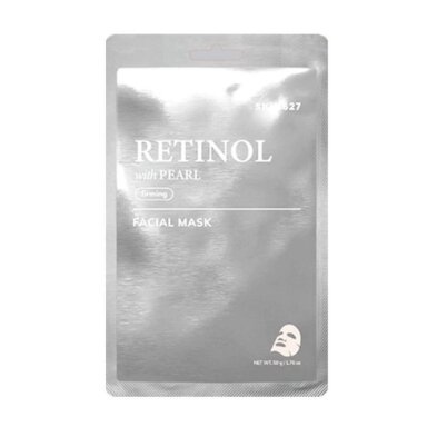 SKIN627 lakštinė veido kaukė stangrinamoji su retinoliu ir perlais, 22 ml SKIN627 lakštinė veido kaukė stangrinamoji su retinoliu ir perlais, 22 ml