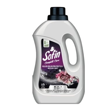 SOFIN Complete Care skystas skalbiklis spalvotiems ir juodiems skalbiniams Black Color Protection, 1,5 l SOFIN Complete Care skystas skalbiklis spalvotiems ir juodiems skalbiniams Black Color Protection, 1,5 l