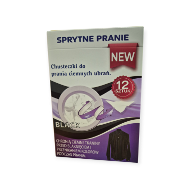 Sprytne Pranie servetėlės skalbimui – tamsiems drabužiams, 12 vnt.
