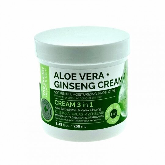 THE DOCTOR kremas 3 in 1 Health & Care Aloe Vera & Ženšenis, 250 ml