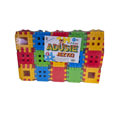 Vaikiškas vaflinis konstruktorius „ADUSIE JEŻYKI“ (90 detalių, nuo 1 m.)