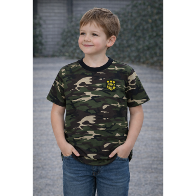 Vaikiški marškinėliai „ARMY“ (kamufliažiniai)