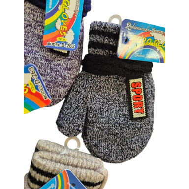 Vaikiškos kumštinės pirštinės „SPORT“ (12 cm, 1–3 m.)